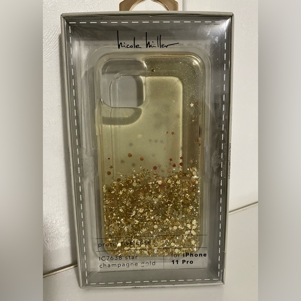 NICOLE Miller Star Champagne GOLD iPhone 11 Pro Protective Case. NEW.